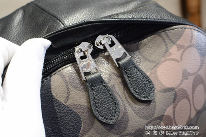COACH蔻馳 海外代購 59914 新款 男士迷彩綠雙肩背包  Chz1077